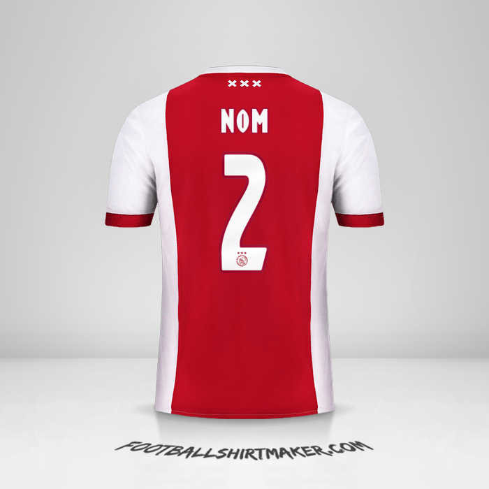 Maillot AFC Ajax 2017/18 -  nom - 2