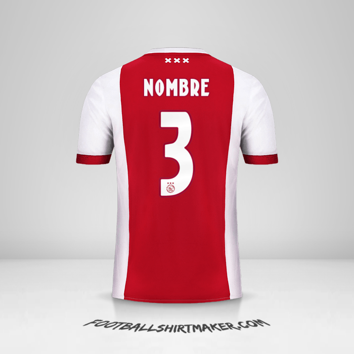 Jersey AFC Ajax 2017/18 -  nombre - 3