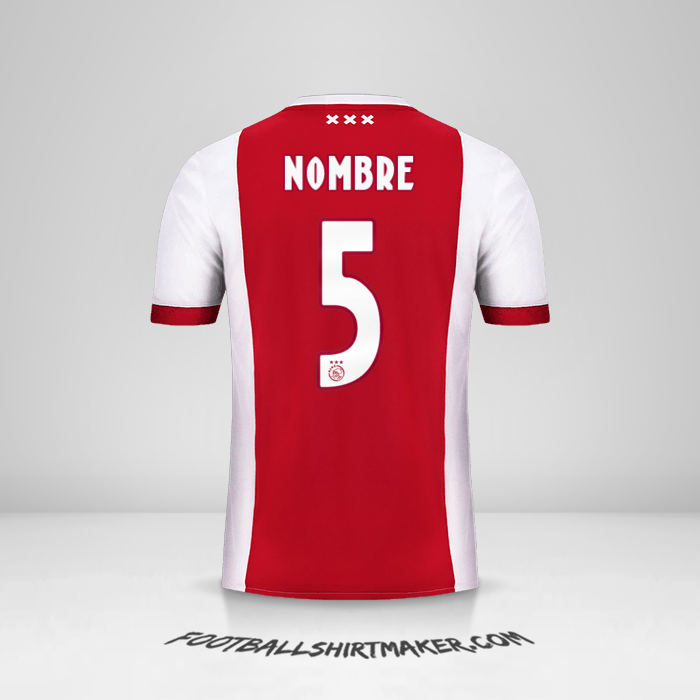 Jersey AFC Ajax 2017/18 -  nombre - 5