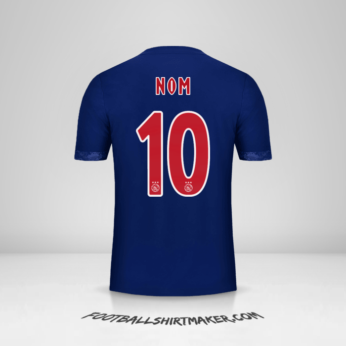 Maillot AFC Ajax 2017/18 Extérieur -  nom - 10