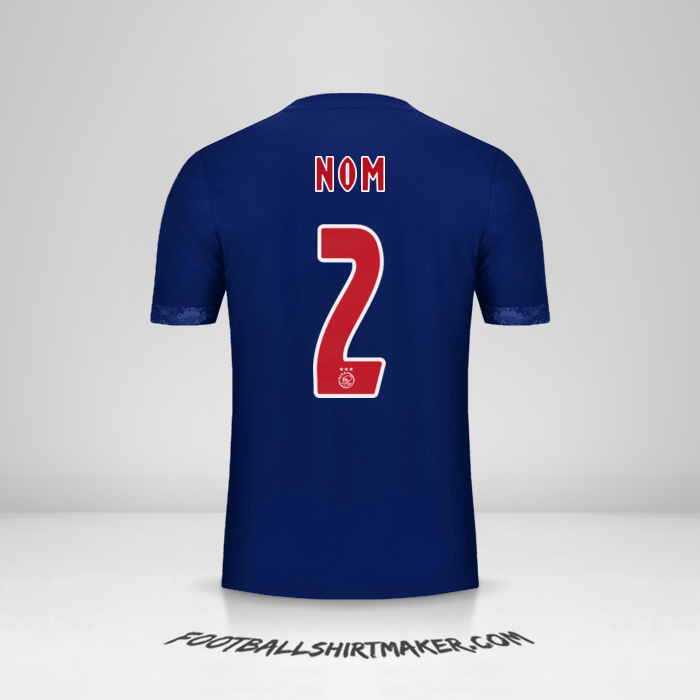 Maillot AFC Ajax 2017/18 Extérieur -  nom - 2