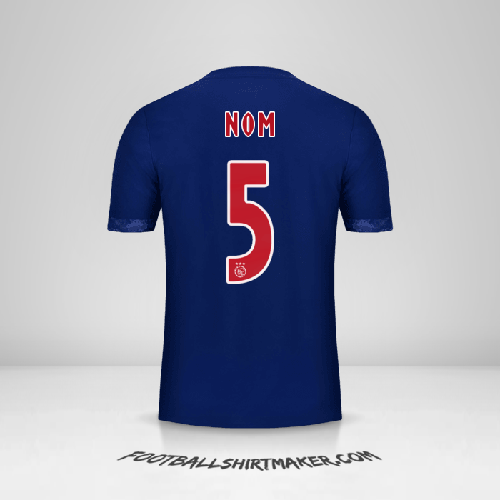 Maillot AFC Ajax 2017/18 Extérieur -  nom - 5