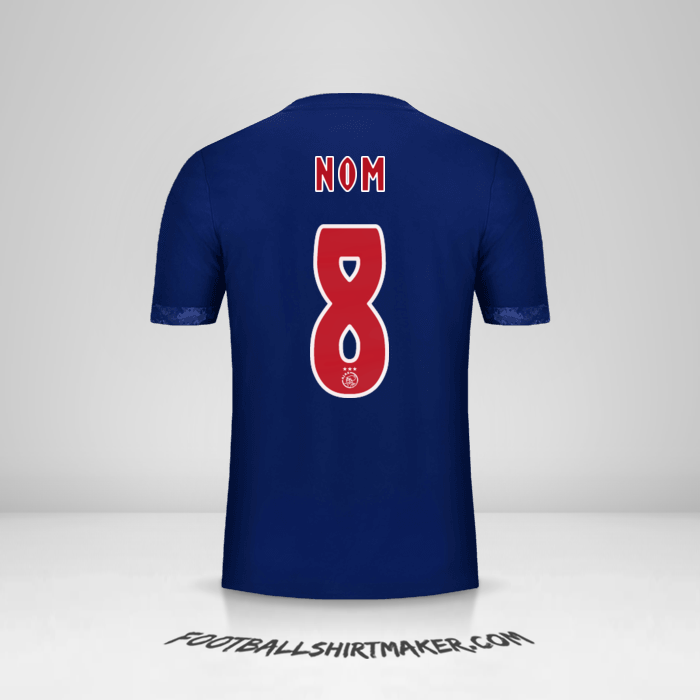 Maillot AFC Ajax 2017/18 Extérieur -  nom - 8
