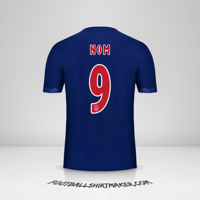 Maillot AFC Ajax 2017/18 Extérieur -  nom - 9