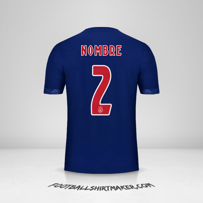 Jersey AFC Ajax 2017/18 Visita -  nombre - 2