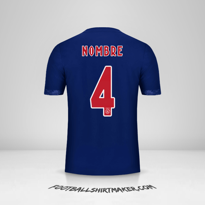 Jersey AFC Ajax 2017/18 Visita -  nombre - 4