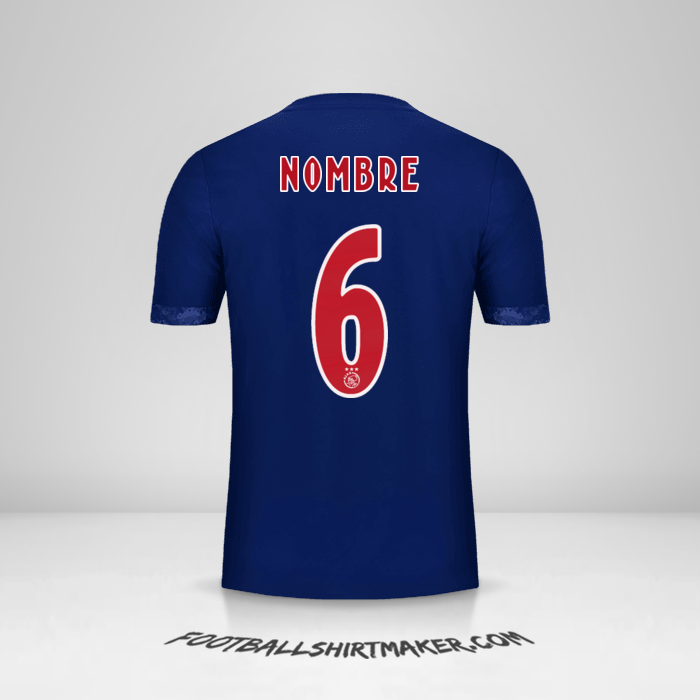 Camiseta AFC Ajax 2017/18 Visita -  nombre - 6