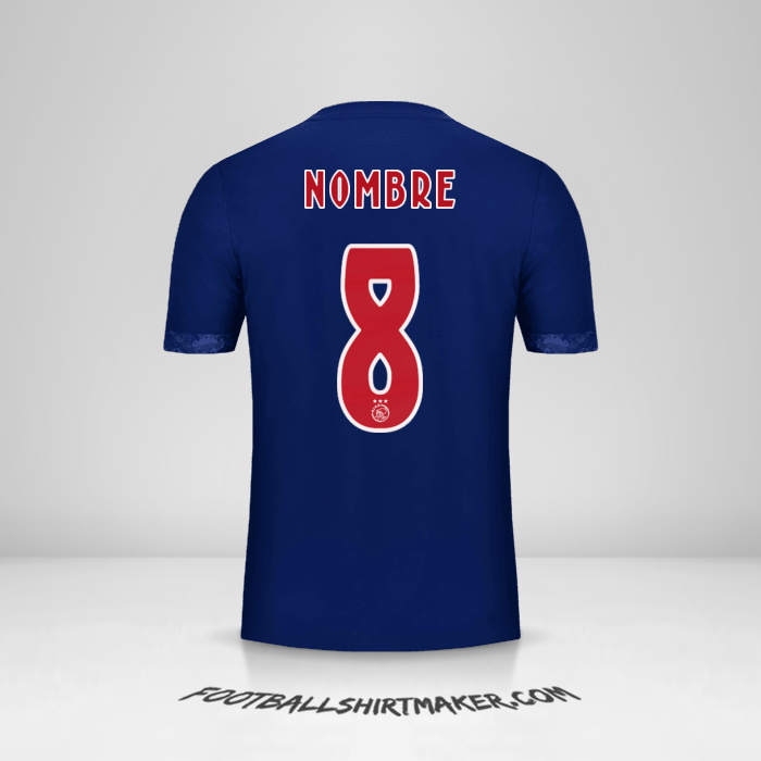 Camiseta AFC Ajax 2017/18 Visita -  nombre - 8