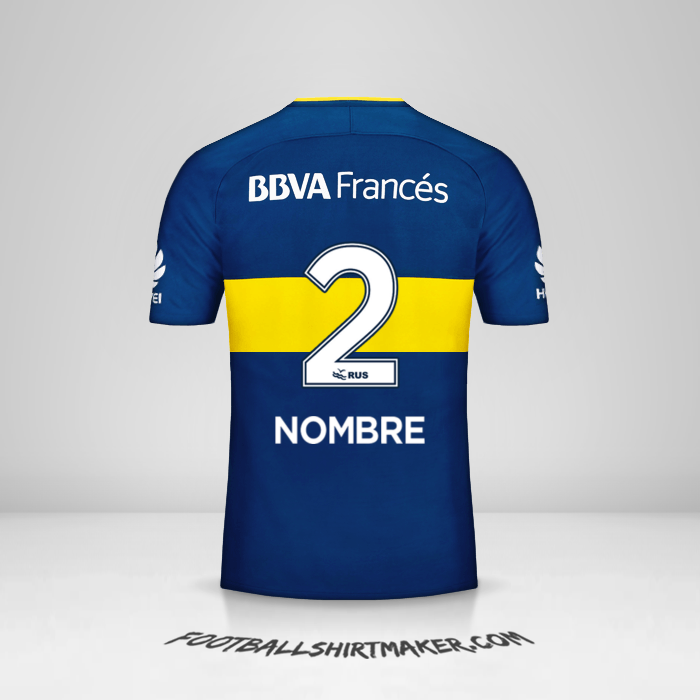 Jersey Boca Juniors 2017/18 -  nombre - 2