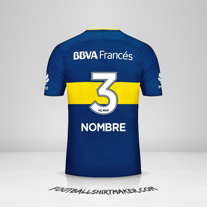Jersey Boca Juniors 2017/18 -  nombre - 3
