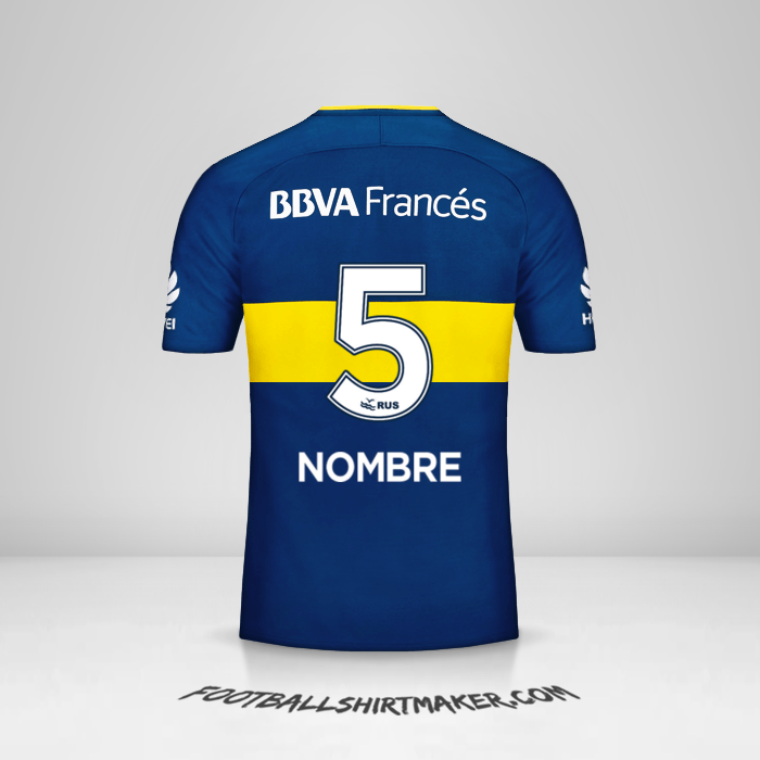 Jersey Boca Juniors 2017/18 -  nombre - 5