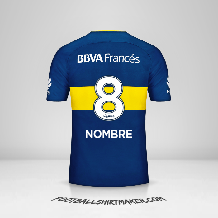 Camiseta Boca Juniors 2017/18 -  nombre - 8