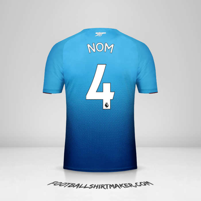 Maillot Arsenal 2017/18 Extérieur -  nom - 4