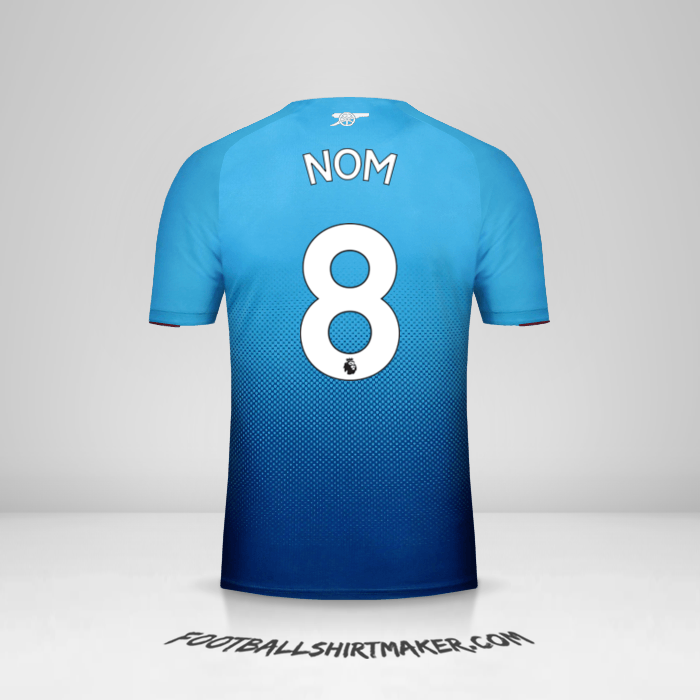 Maillot Arsenal 2017/18 Extérieur -  nom - 8