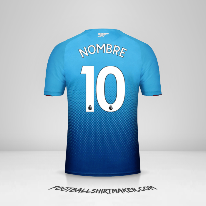 Jersey Arsenal 2017/18 Visita -  nombre - 10