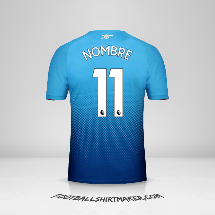 Jersey Arsenal 2017/18 Visita -  nombre - 11