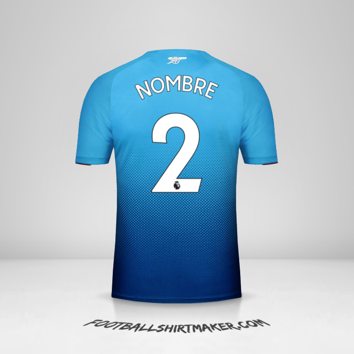 Jersey Arsenal 2017/18 Visita -  nombre - 2