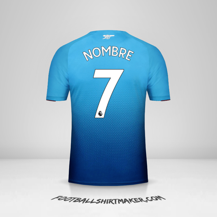 Jersey Arsenal 2017/18 Visita -  nombre - 7