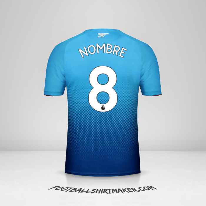 Camiseta Arsenal 2017/18 Visita -  nombre - 8