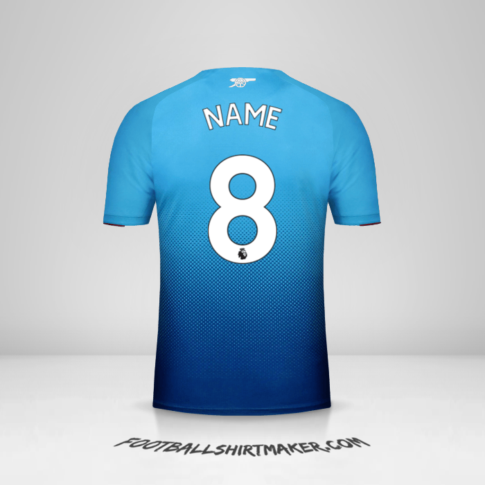 Trikot Arsenal 2017/18 Auswärts -  name - 8