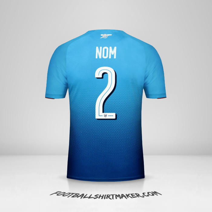Maillot Arsenal Cup 2017/18 Extérieur -  nom - 2