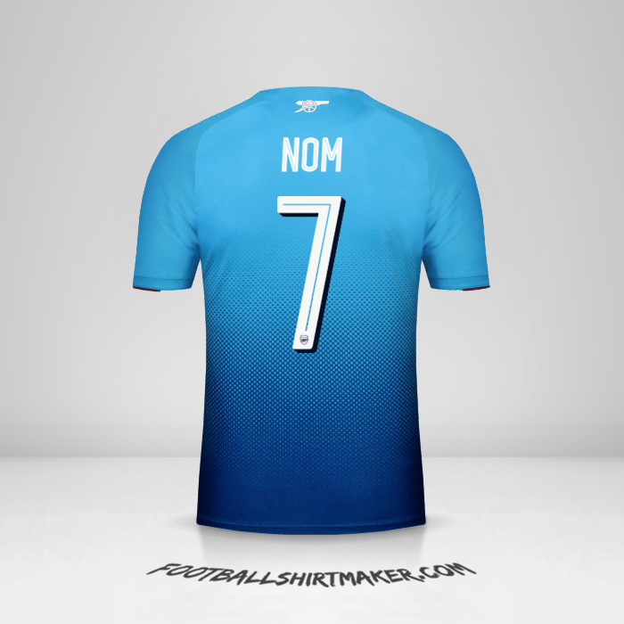 Maillot Arsenal Cup 2017/18 Extérieur -  nom - 7