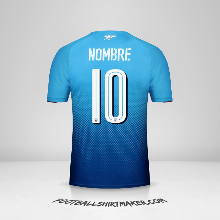 Jersey Arsenal Cup 2017/18 Visita -  nombre - 10