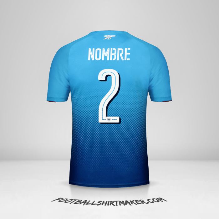 Jersey Arsenal Cup 2017/18 Visita -  nombre - 2