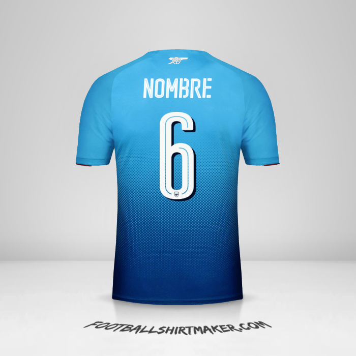 Camiseta Arsenal Cup 2017/18 Visita -  nombre - 6