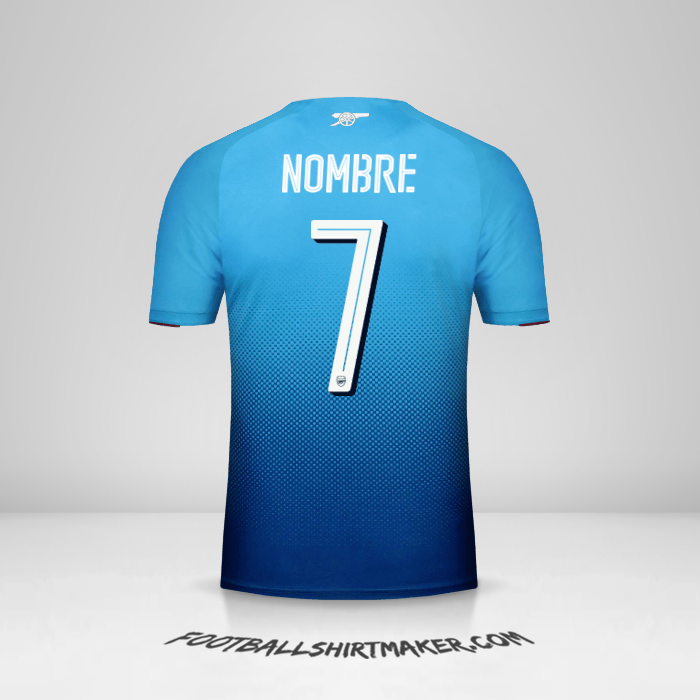 Camiseta Arsenal Cup 2017/18 Visita -  nombre - 7