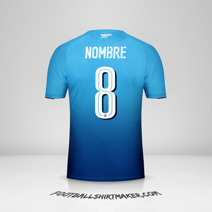 Jersey Arsenal Cup 2017/18 Visita -  nombre - 8