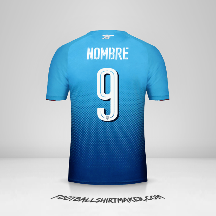 Jersey Arsenal Cup 2017/18 Visita -  nombre - 9