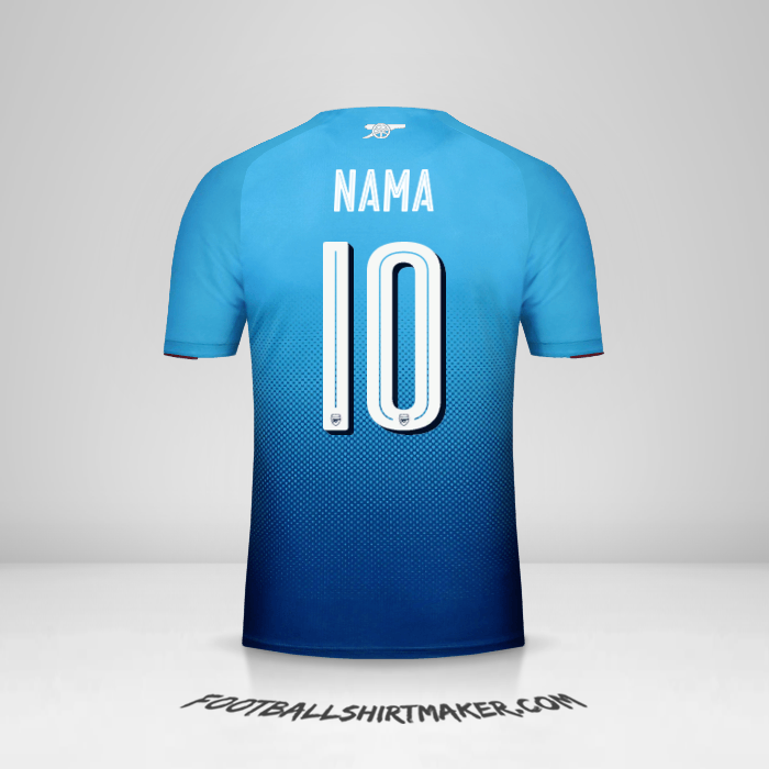 Jersey Arsenal Cup 2017/18 Alternatif -  nama - 10