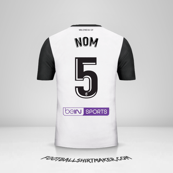Maillot Valencia CF 2017/18 -  nom - 5