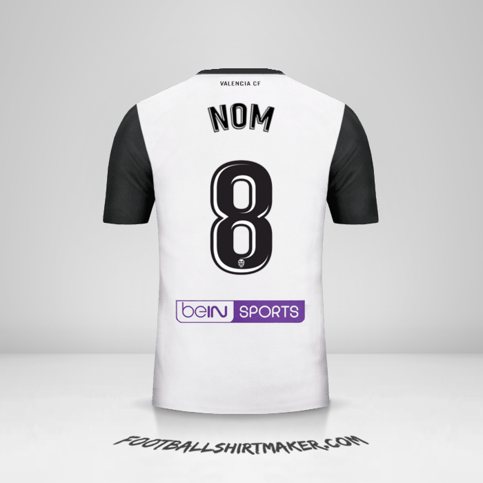 Maillot Valencia CF 2017/18 -  nom - 8