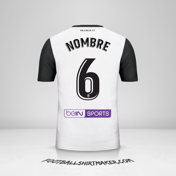 Jersey Valencia CF 2017/18 -  nombre - 6