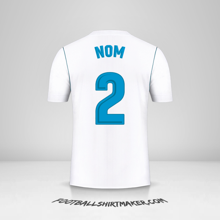 Maillot Real Madrid CF 2017/18 -  nom - 2