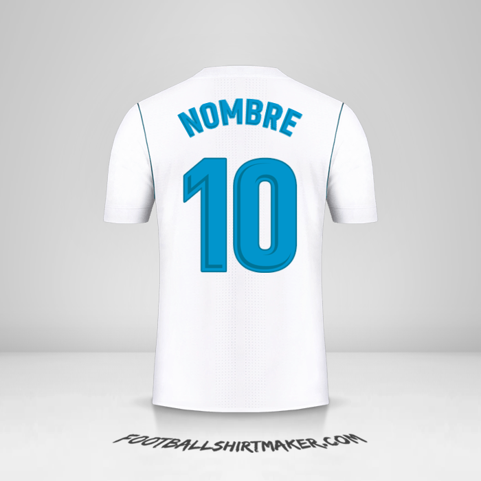 Jersey Real Madrid CF 2017/18 -  nombre - 10