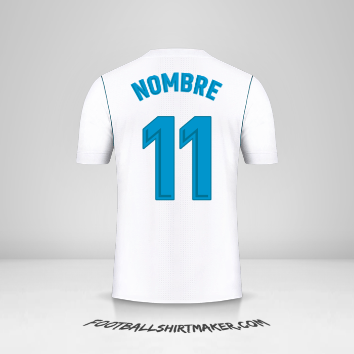 Jersey Real Madrid CF 2017/18 -  nombre - 11