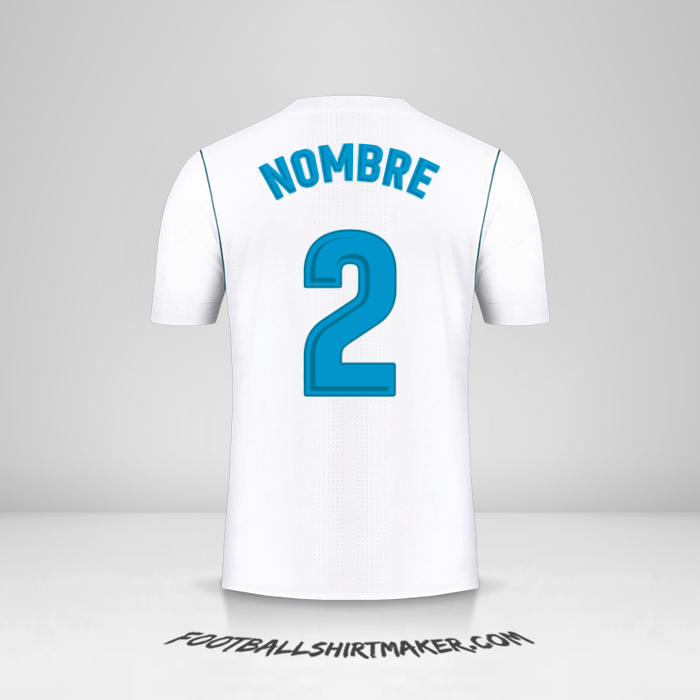 Jersey Real Madrid CF 2017/18 -  nombre - 2