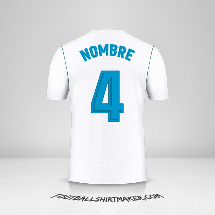 Jersey Real Madrid CF 2017/18 -  nombre - 4