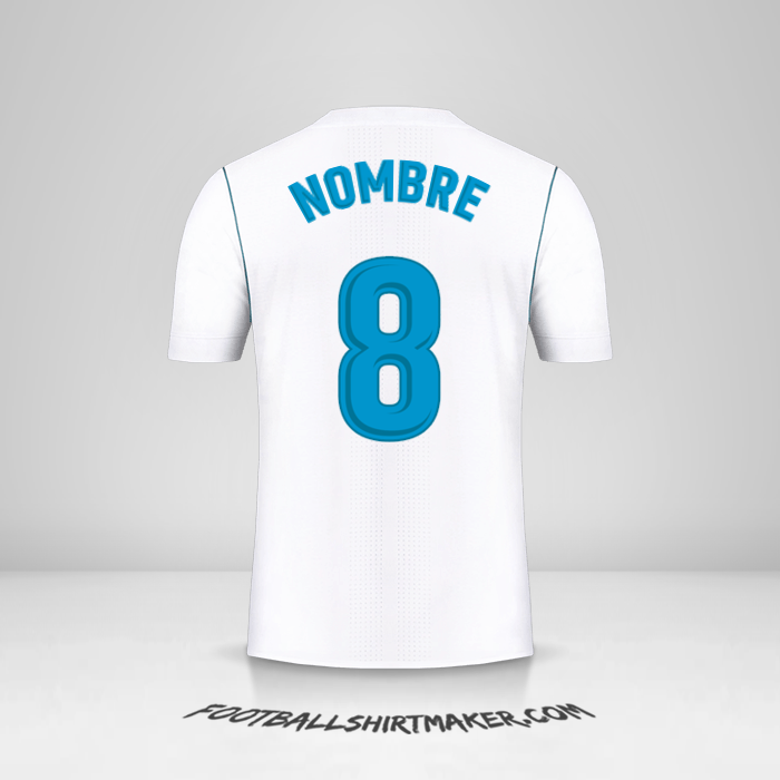 Jersey Real Madrid CF 2017/18 -  nombre - 8