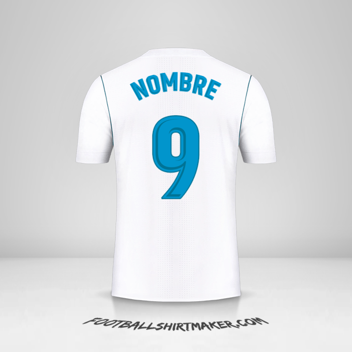 Jersey Real Madrid CF 2017/18 -  nombre - 9
