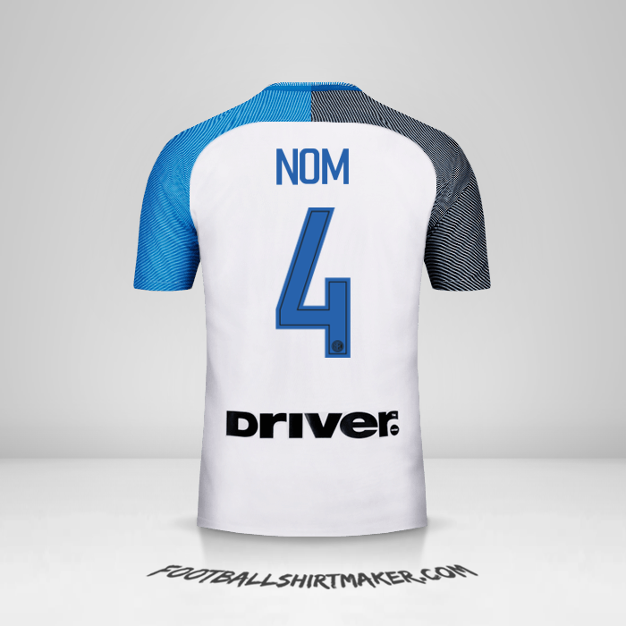 Maillot Inter 2017/18 Extérieur -  nom - 4