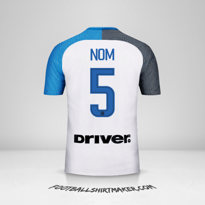 Maillot Inter 2017/18 Extérieur -  nom - 5