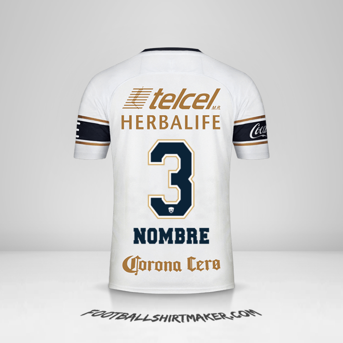Camiseta Pumas UNAM 2017/18 -  nombre - 3