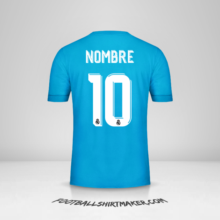 Jersey Real Madrid CF Cup 2017/18 Tercera -  nombre - 10