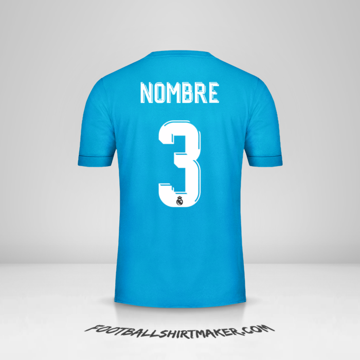 Jersey Real Madrid CF Cup 2017/18 Tercera -  nombre - 3