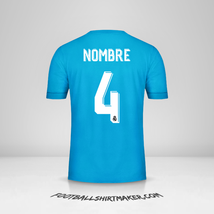 Jersey Real Madrid CF Cup 2017/18 Tercera -  nombre - 4