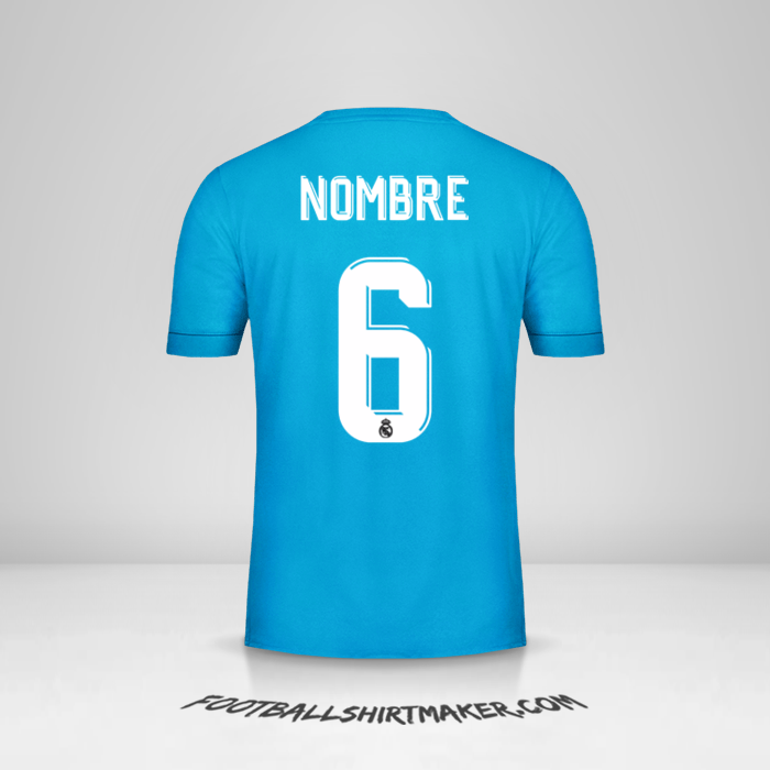 Jersey Real Madrid CF Cup 2017/18 Tercera -  nombre - 6